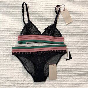 Stella McCartney Black Bra/Panty set Sz Small